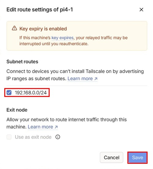 チェック入れてSave