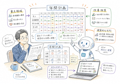 年間計画・月間計画をAIが支援