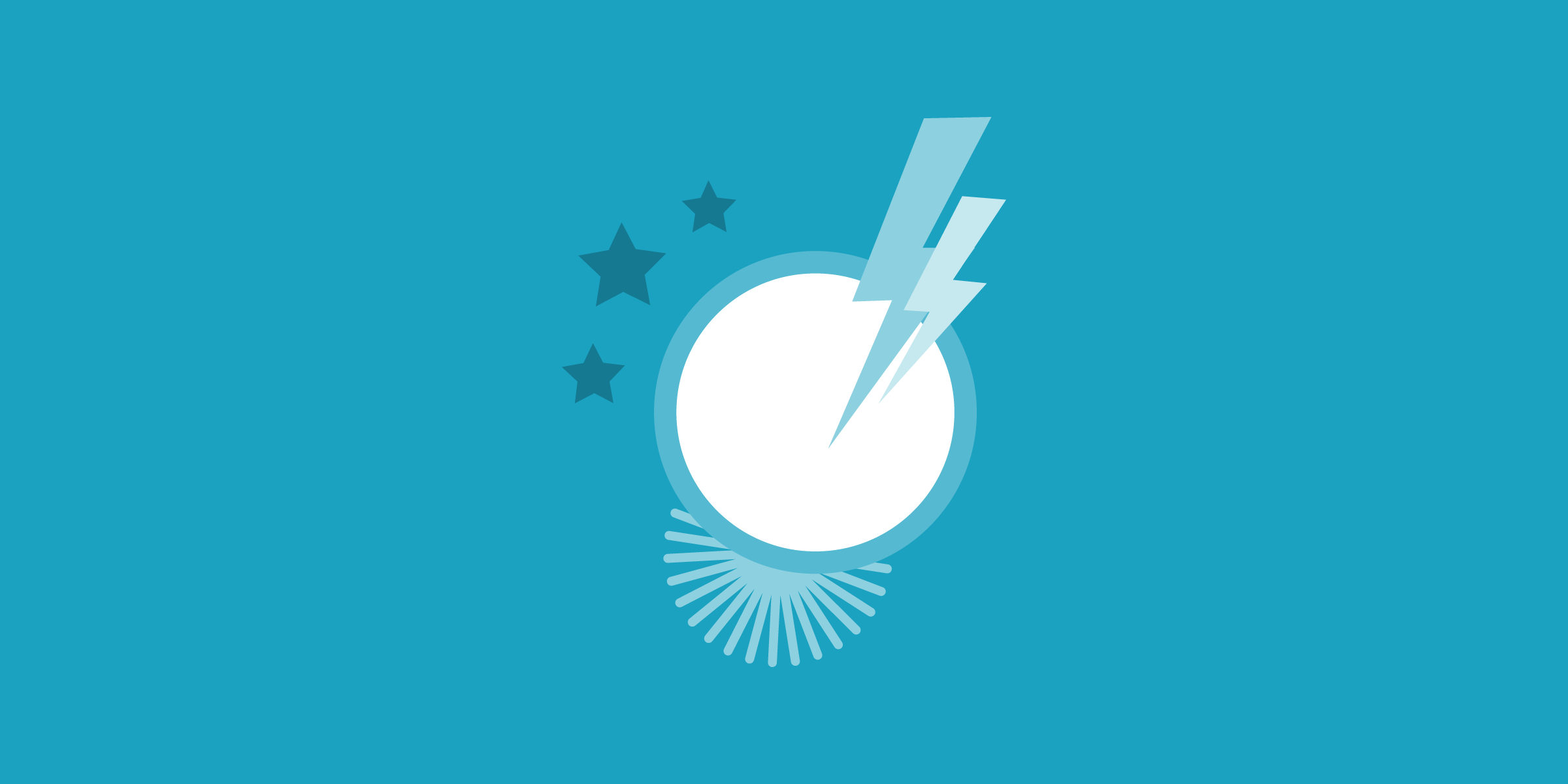 Graphic illustration of an egg, a ruptured follicle, and lightning bolts that represent ovulation pain.