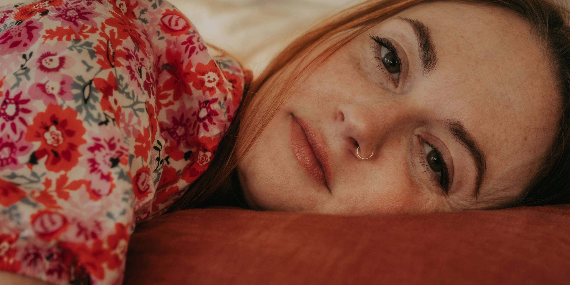 woman lying in bed