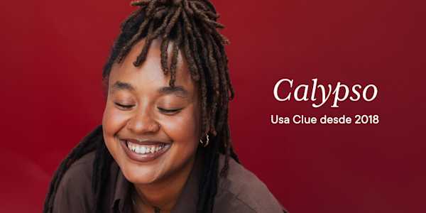 Clue member Calypso with text overlay "Calypso Clue member since 2018"