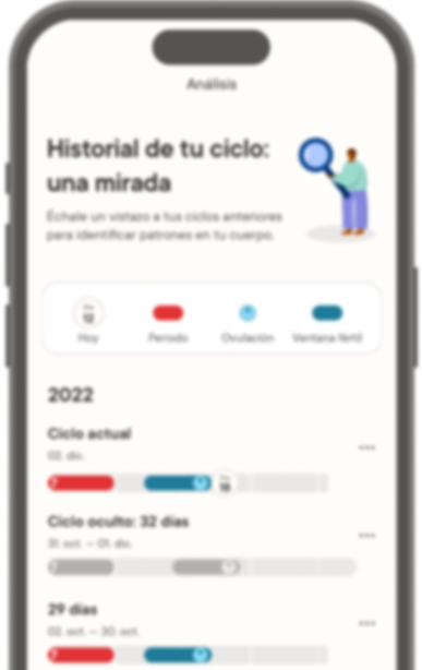 an image of a mobile with a view of the Clue app