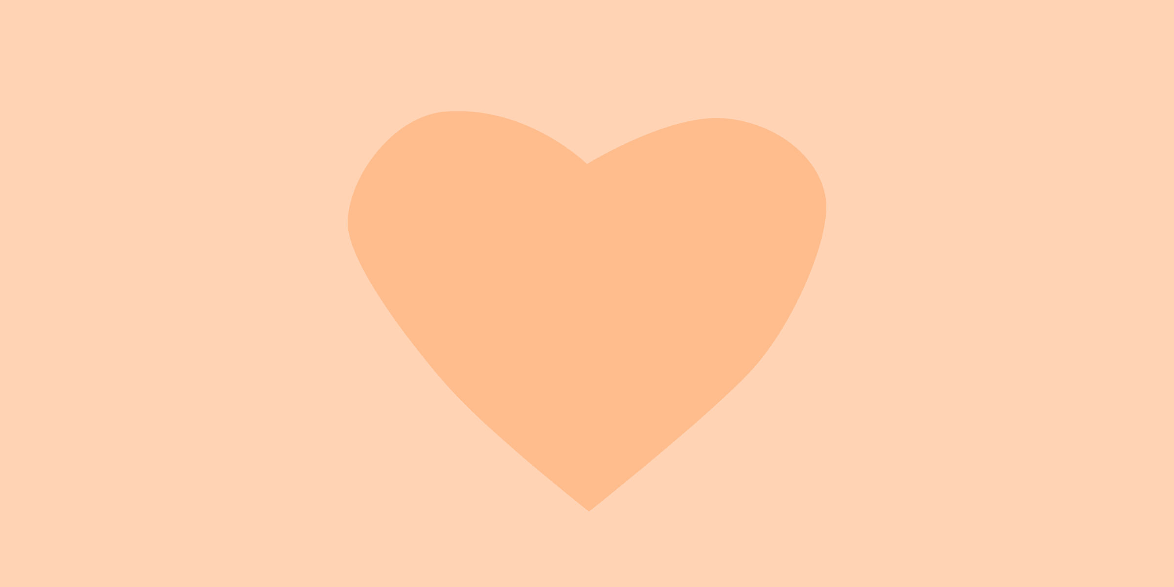 Illustration of a heart in tons of orange