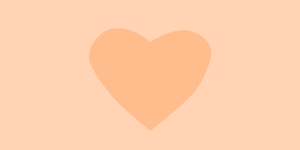 Illustration eines Herzens in Tonnen von Orange
