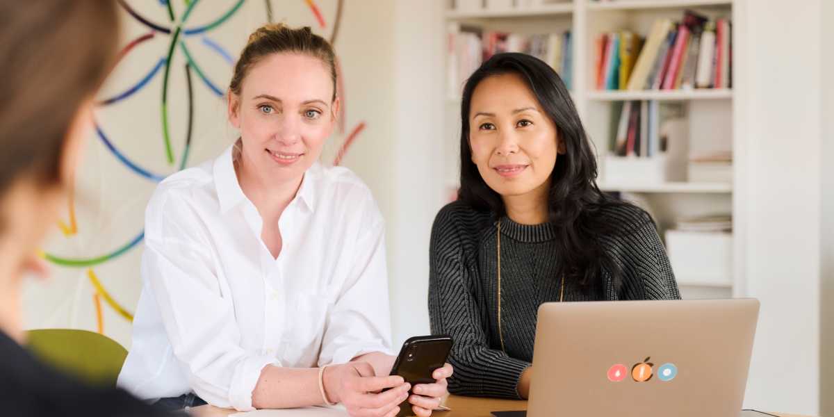 A photograph of Co-CEOs, Audrey and Carrie.