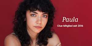 Headshot of Clue member Paula with text overlay "Paula Clue member since 2016"