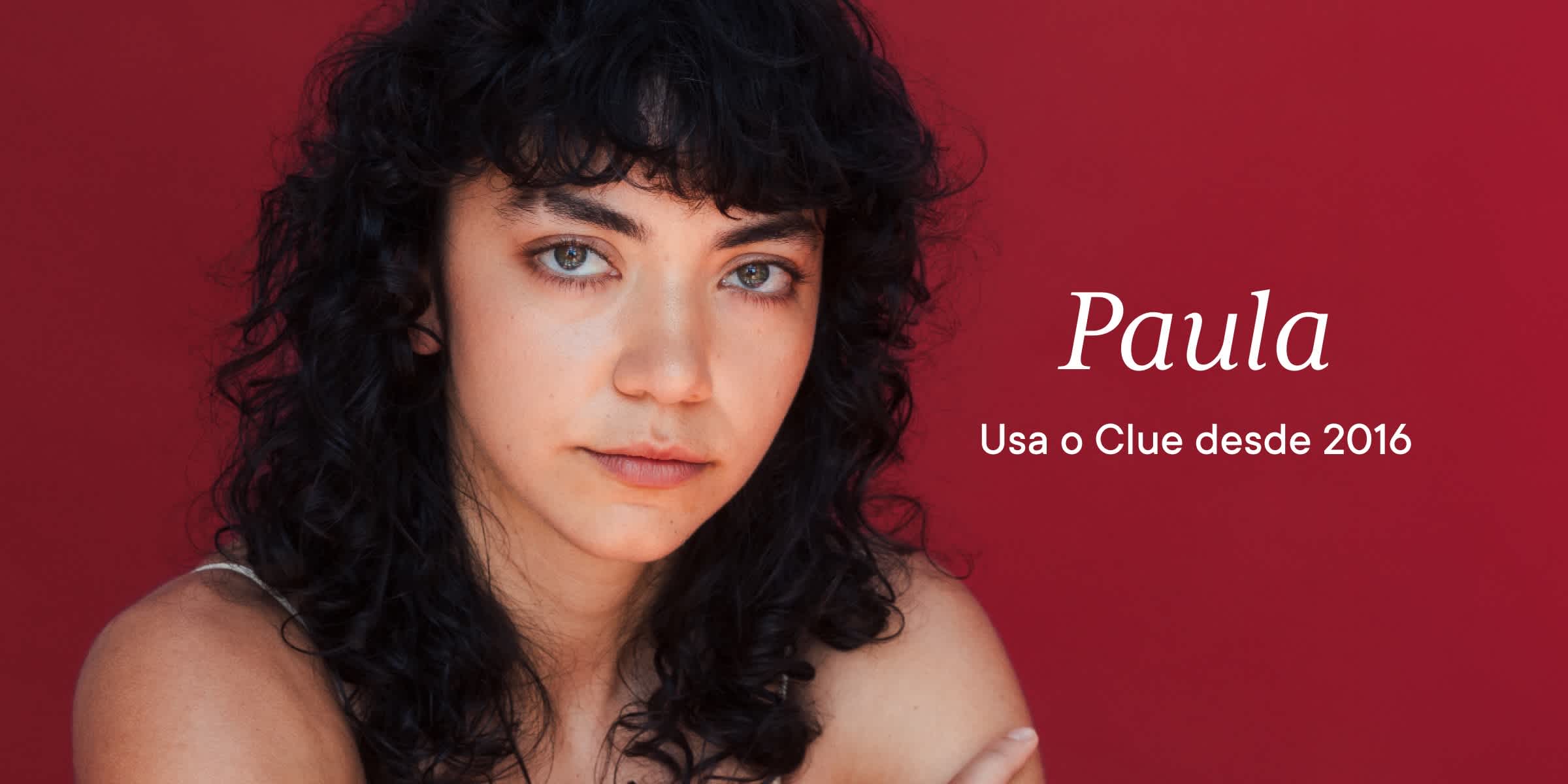 Headshot of Clue member Paula with text overlay "Paula Clue member since 2016"