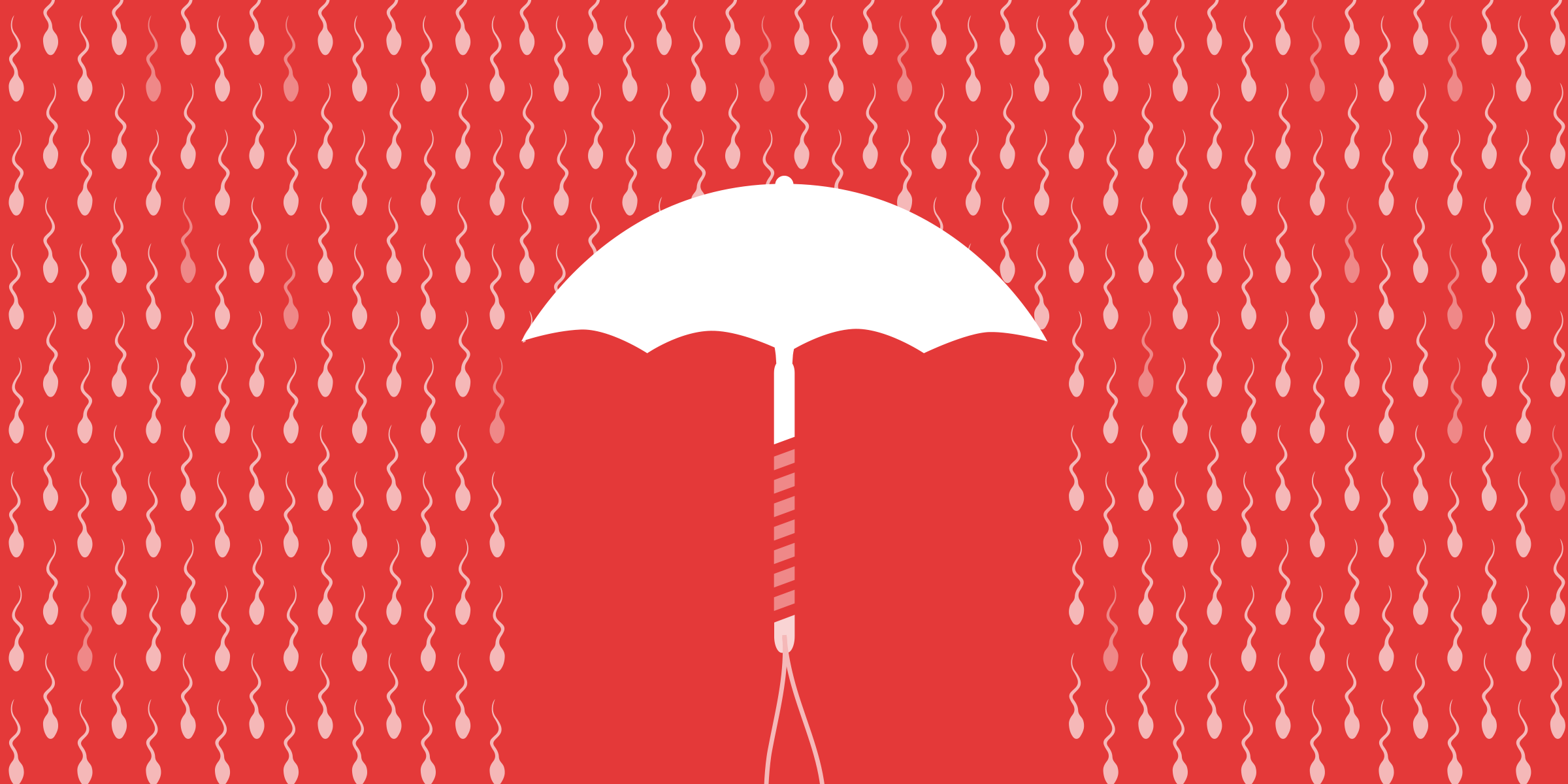 An animation of an IUD-umbrella blocking rainfall.