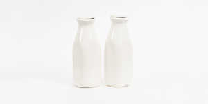 Two bottles of soy milk