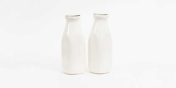 Two bottles of soy milk