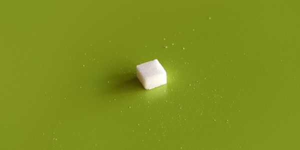 A sugar cube.