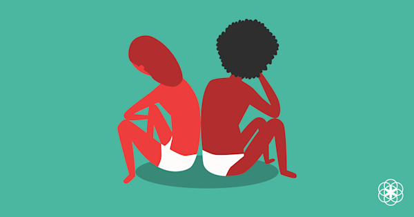 deux personnages assis baissant la tête en regardant ailleurs