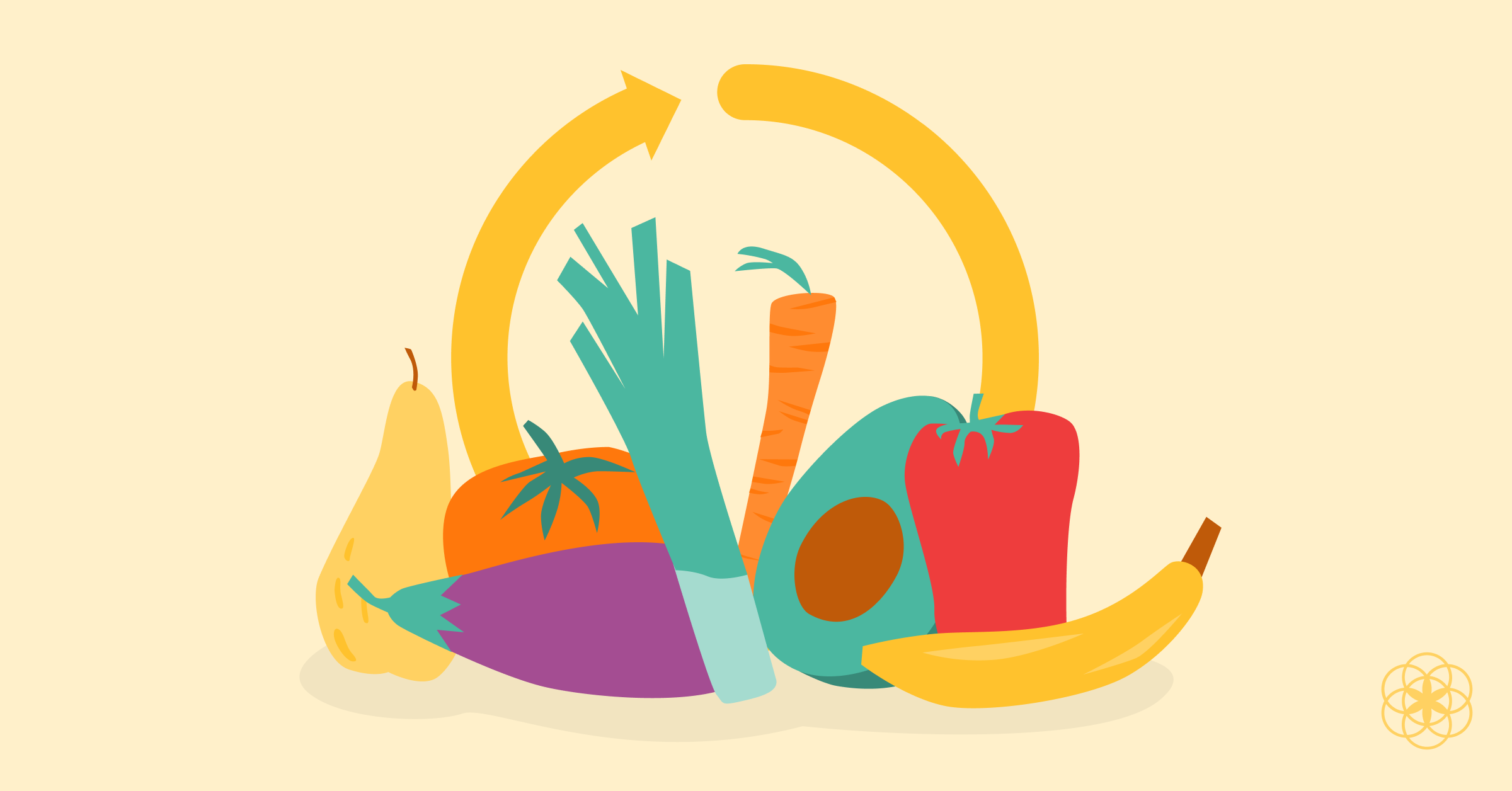 An illustration of vegetables