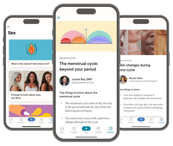 Image of three in-app screenshots.