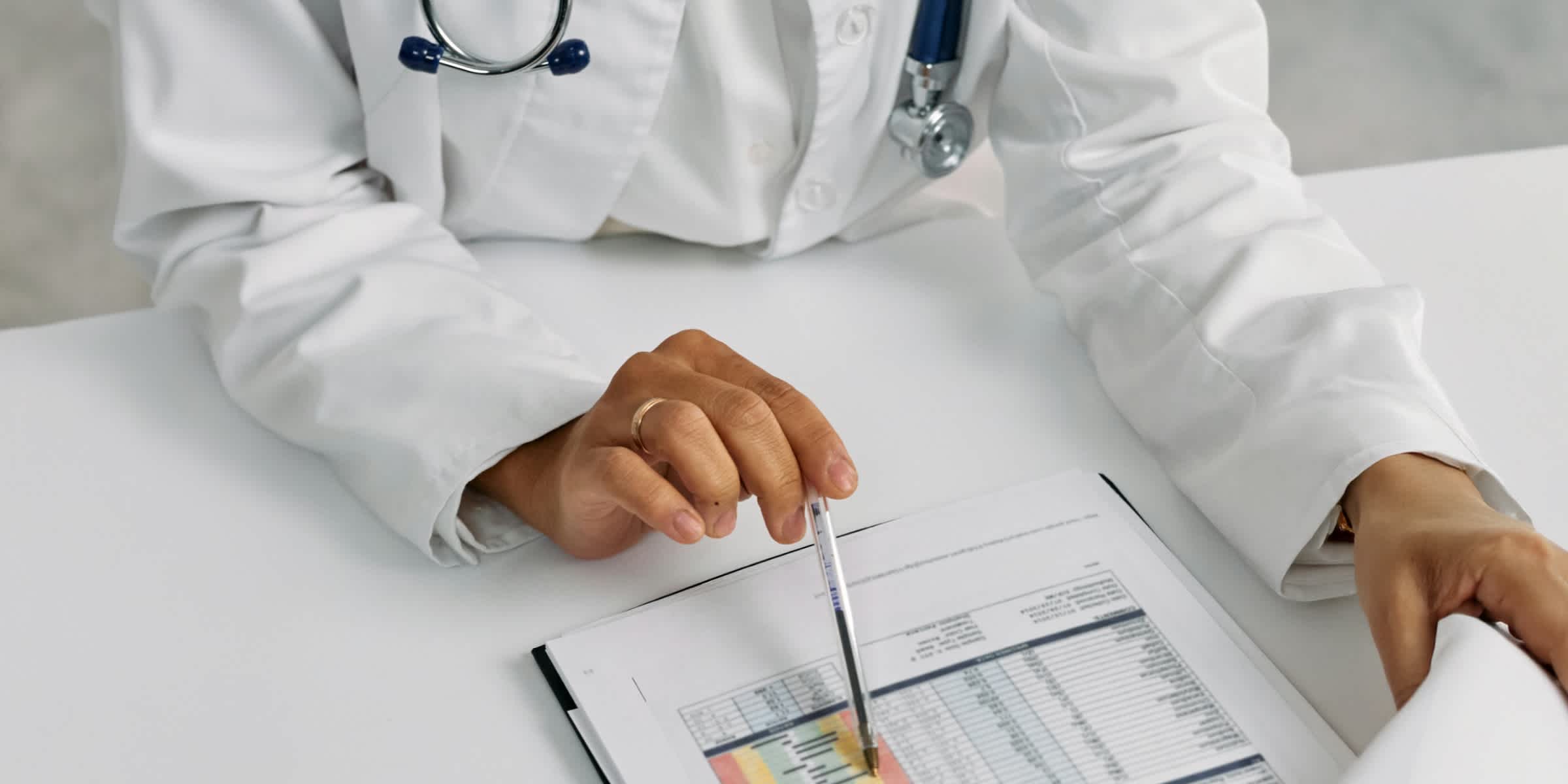 doctor with a pen and clipboard
