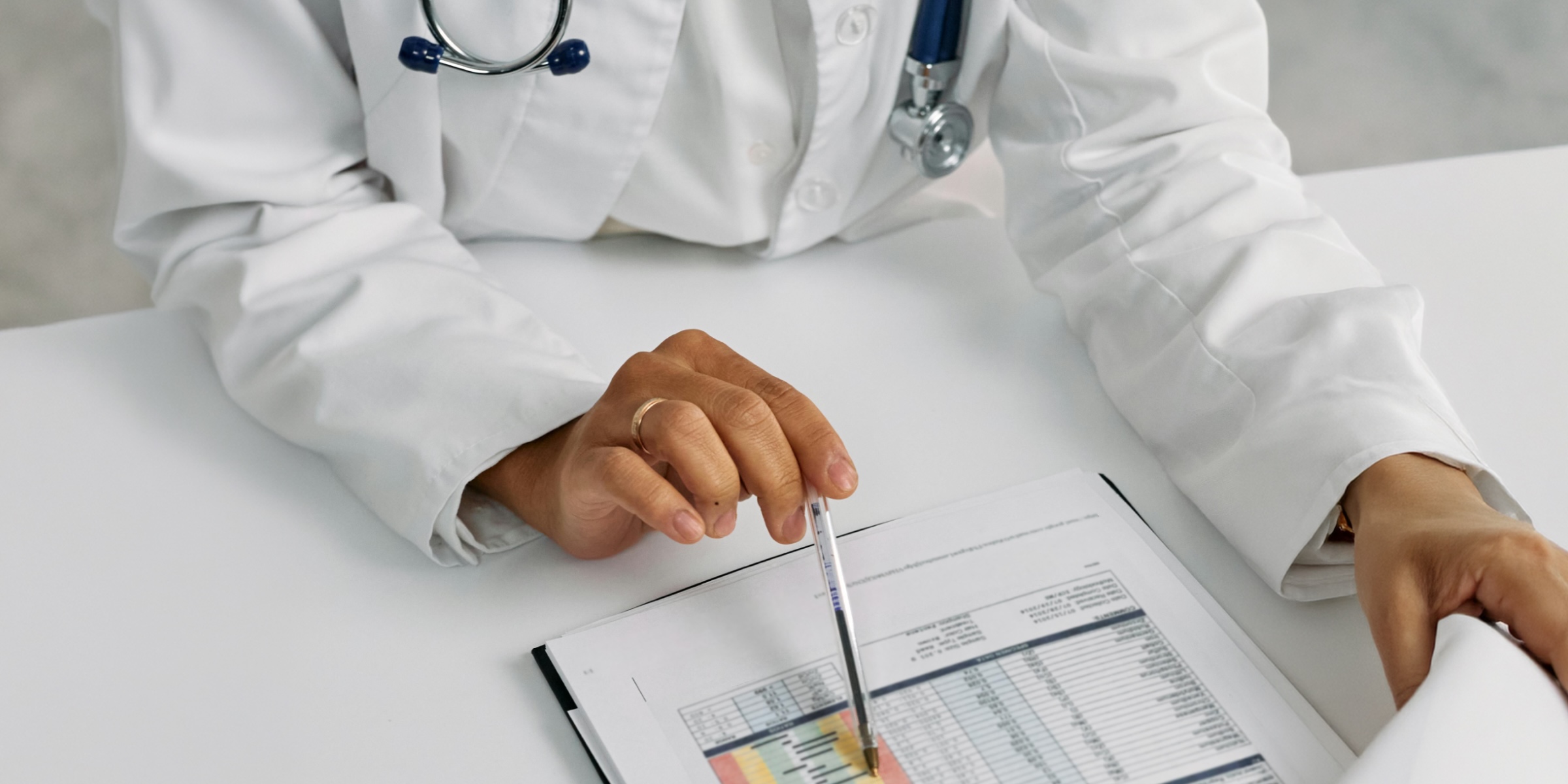doctor with a pen and clipboard