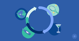 clue circle with various icon symbols from the app