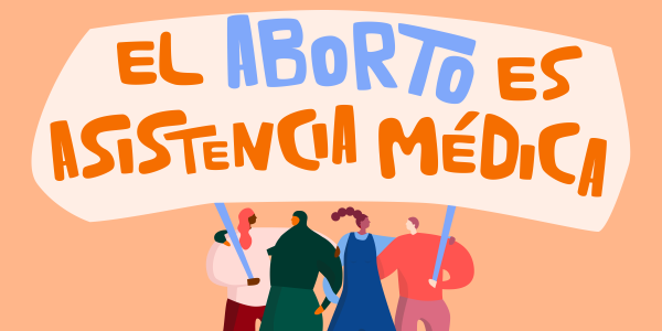 Un grupo de personas con un cartel que dice: "Abortos legales"