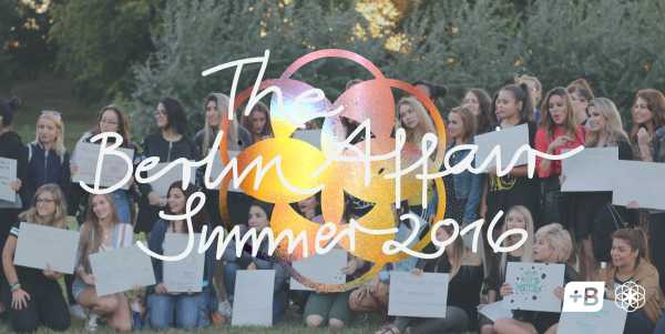 photo of the berlin affair summer 2016 participants with a lay over of the logo of the event