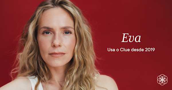 Headshot of Clue member Eva with text overlay "Eva Clue member since 2019"