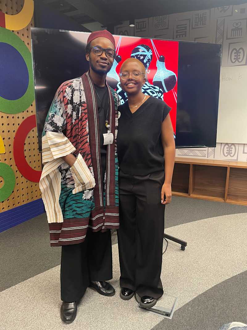 With Lebone Magagane, exhibiting artist from South Africa