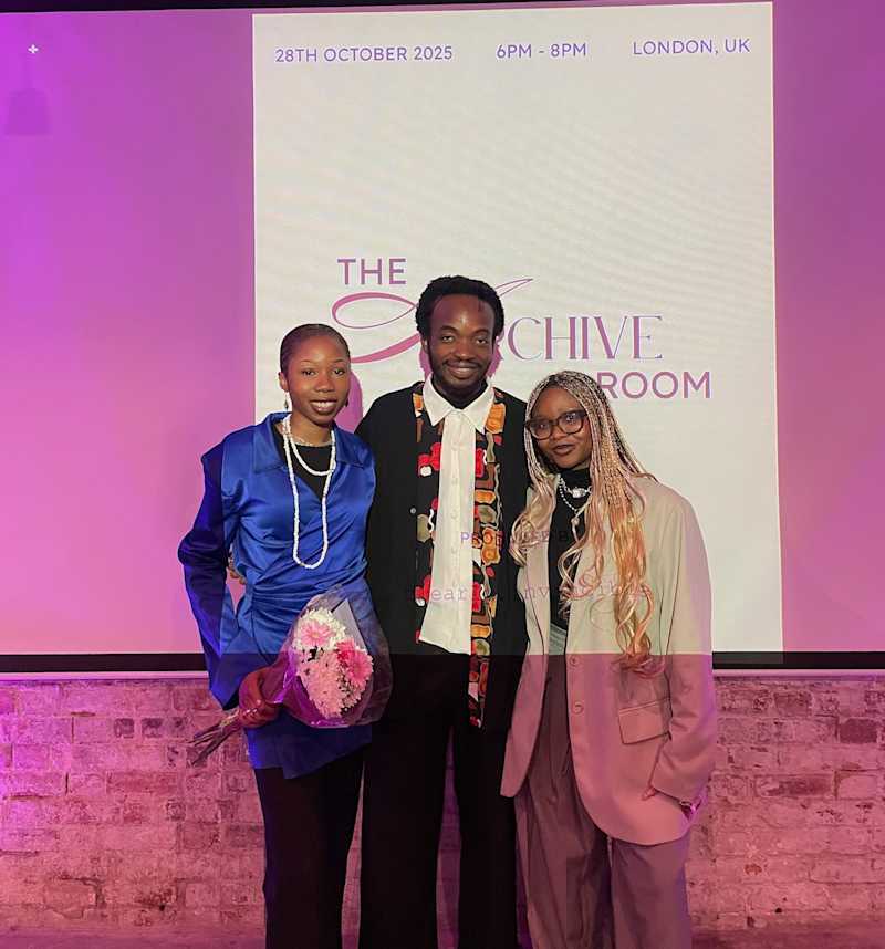 Sessi K (of Clearly Invincible), Uzoma and lanaire aderemi, conveners of The Archive Room
