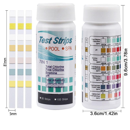 7-in-1 Pool & Spa Water Quality Test Strips