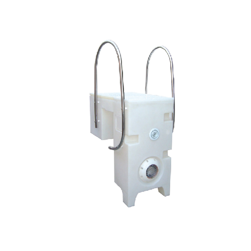 Compact Above Ground Pool Filter with Integrated Steps