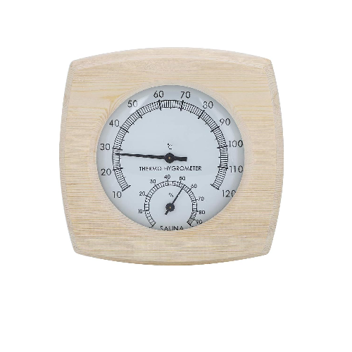 Premium Wooden Sauna Thermo-Hygrometer