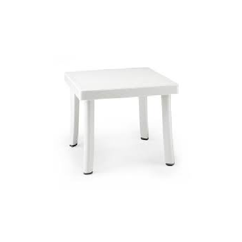 Durable White Square Poolside Side Table