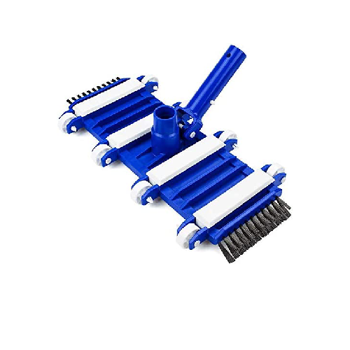 Deluxe Weighted Pool Vacuum Head with Brushes & Wheels