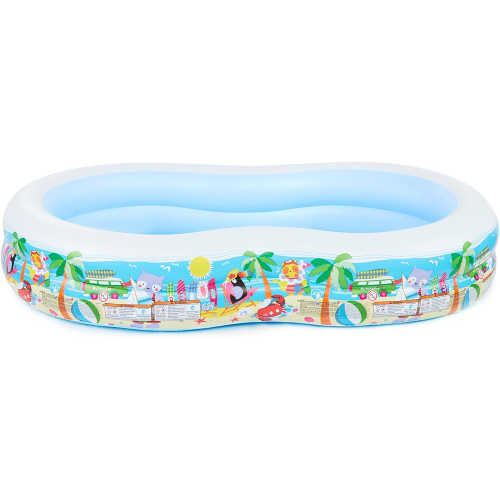 Classic Inflatable Kids' Paddling Pool - Beach Theme