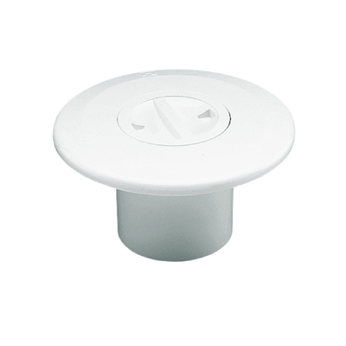White 63mm PVC Pool Vacuum Point