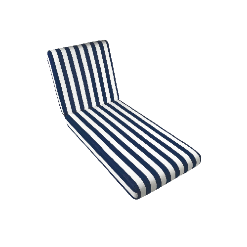 Striped Outdoor Chaise Lounge Cushion