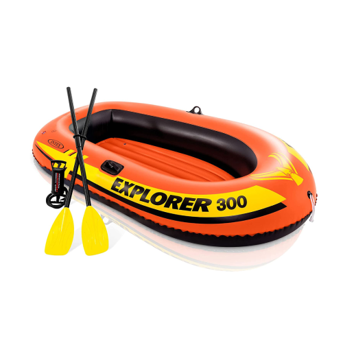 Intex Explorer 300 Inflatable Boat Set with Oars & Pump