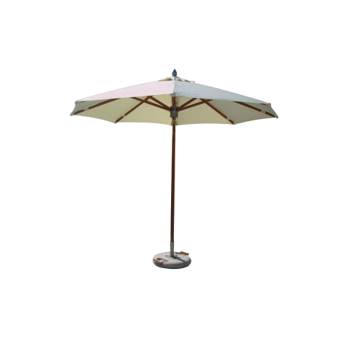 Premium Wooden Pool Parasol with Concrete Base