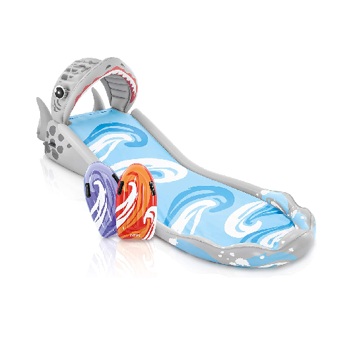Inflatable Shark Water Slide with Bodyboards
