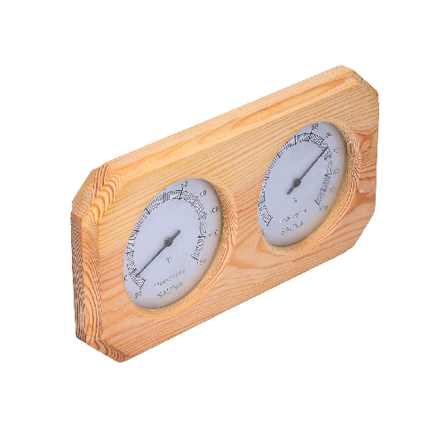 Sauna Thermometer and Hygrometer with Wooden Casing