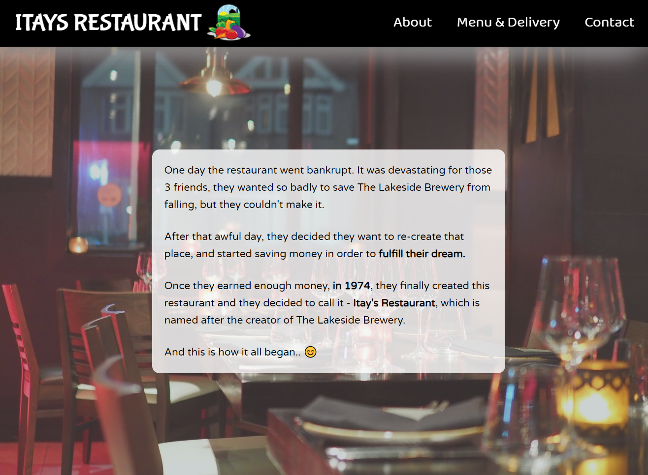 Client Side Pictures - Itay's Restaurant (All in one solution)