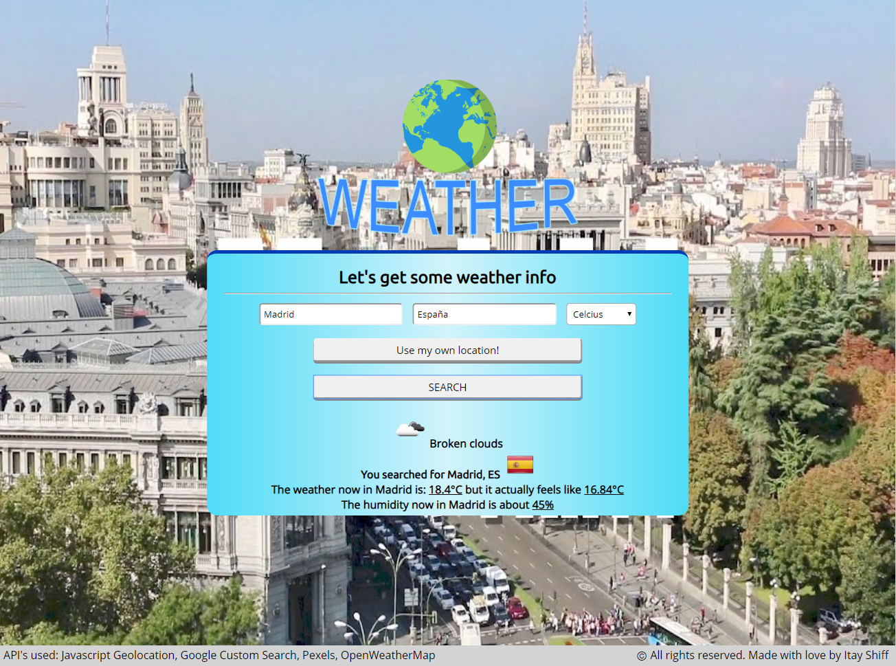 Weather App Website API - Weather App API