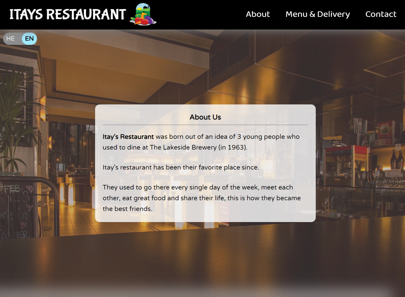 Client Side Pictures - Itay's Restaurant (All in one solution)