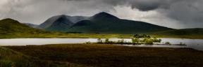 A single streak of light over Rannoch Moor