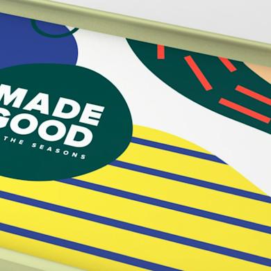 A logo with various blobs and lines