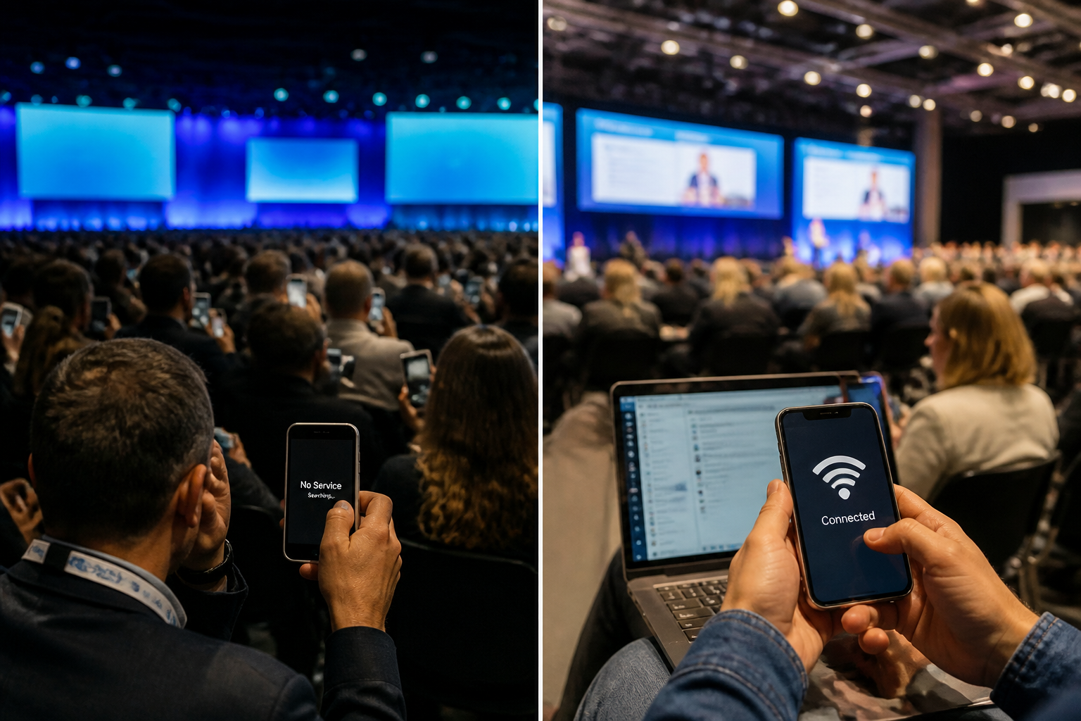 How to match connectivity options when booking a large event technology rental