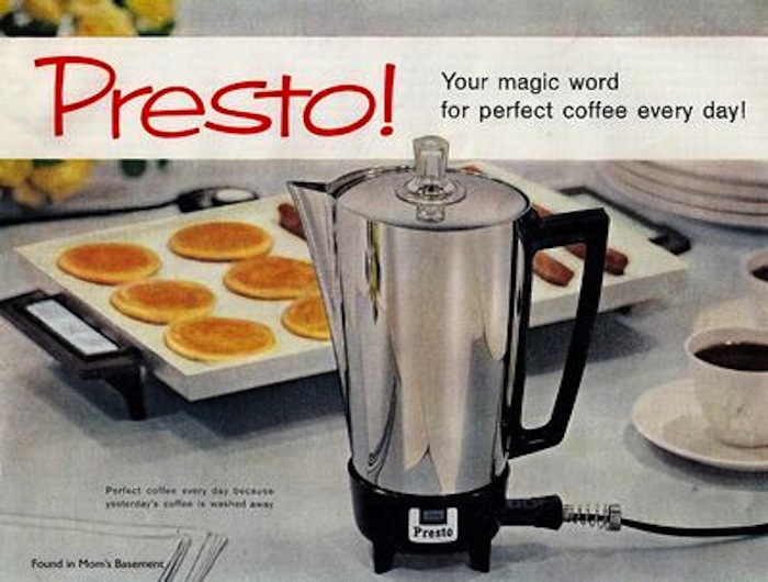 Coffee Percolator Sounds We Associate With the 1960s and '70s