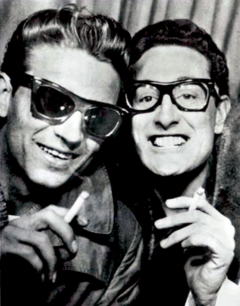 Waylon Jennings and Buddy Holly Legends of the Photo Booth Purple
