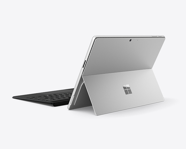Tablette Surface de couleur dune avec clavier et support intégré.