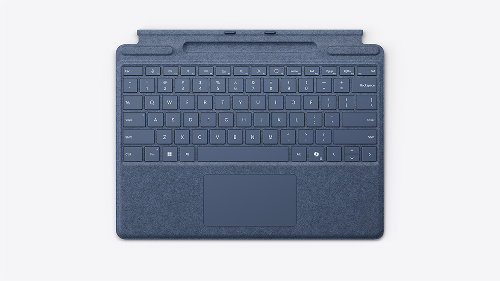 Surface Pro 13-inch Keyboard with pen storage in sapphire