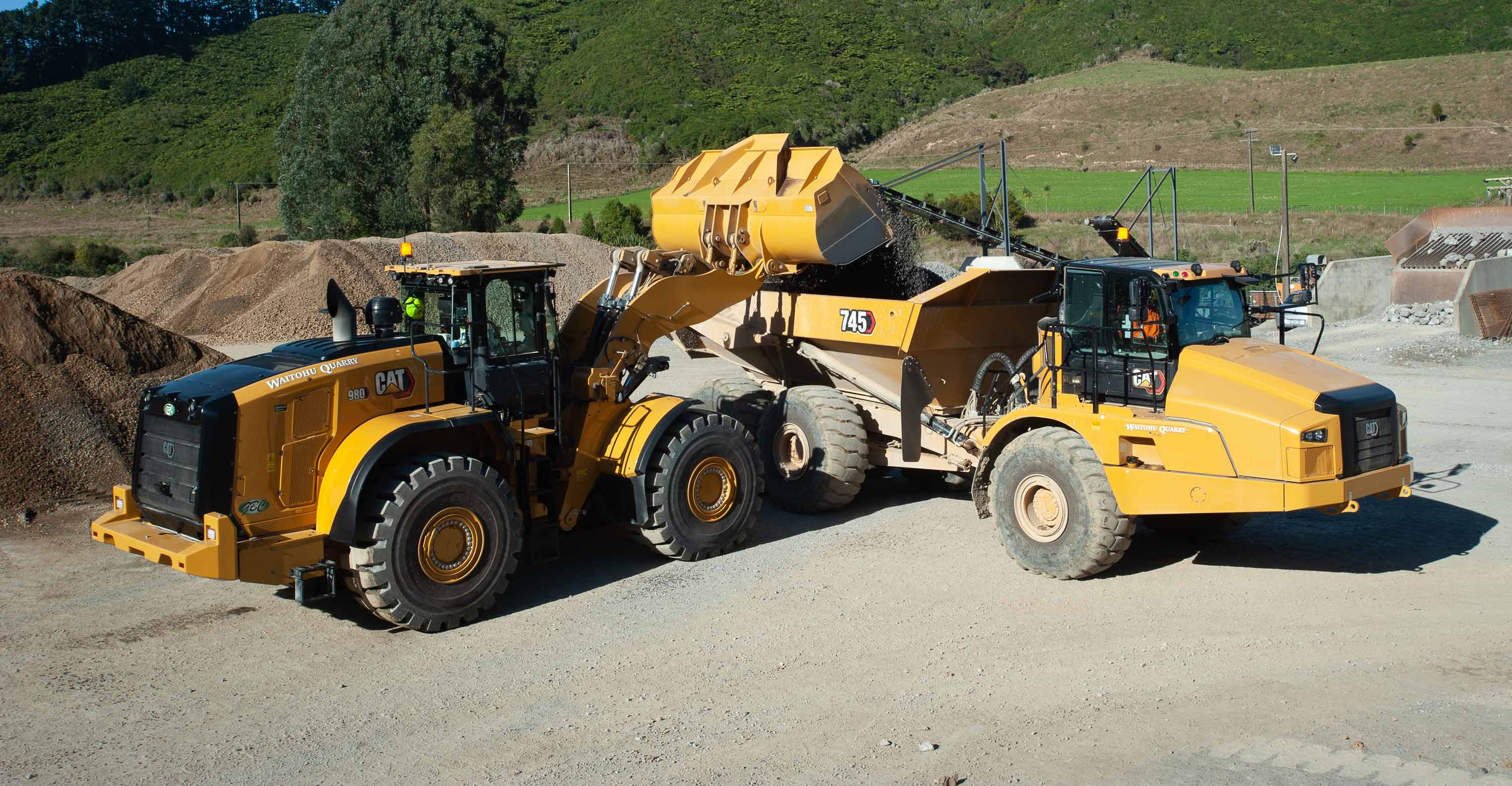 Bagrie Contracts Cat 980 Wheel Loader Waitohu Quarry