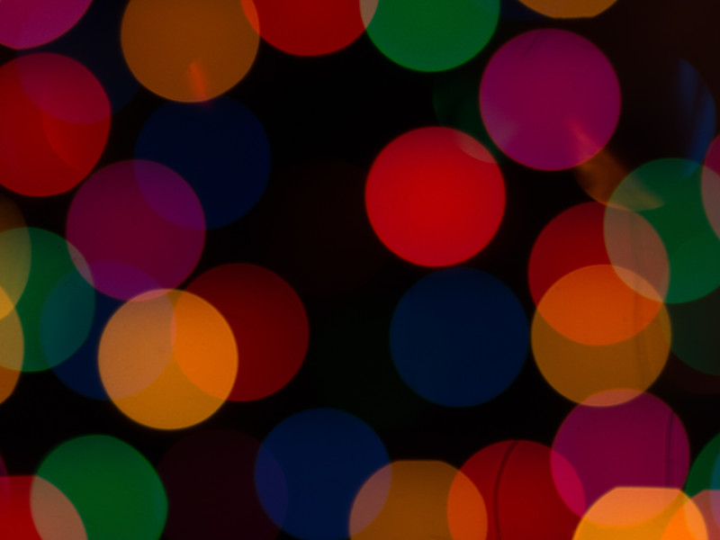 Image of coloured light circles slightly out of focus